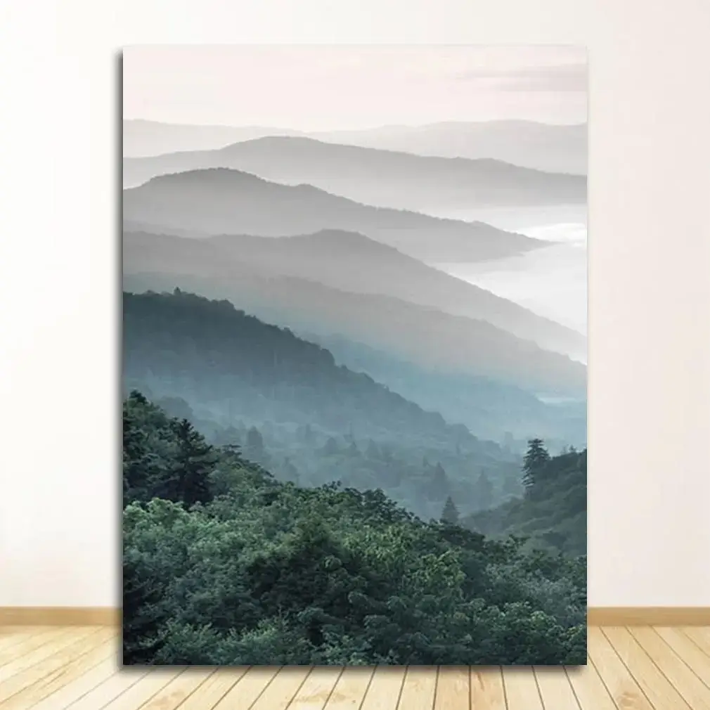 Misty Mountain Range Photo