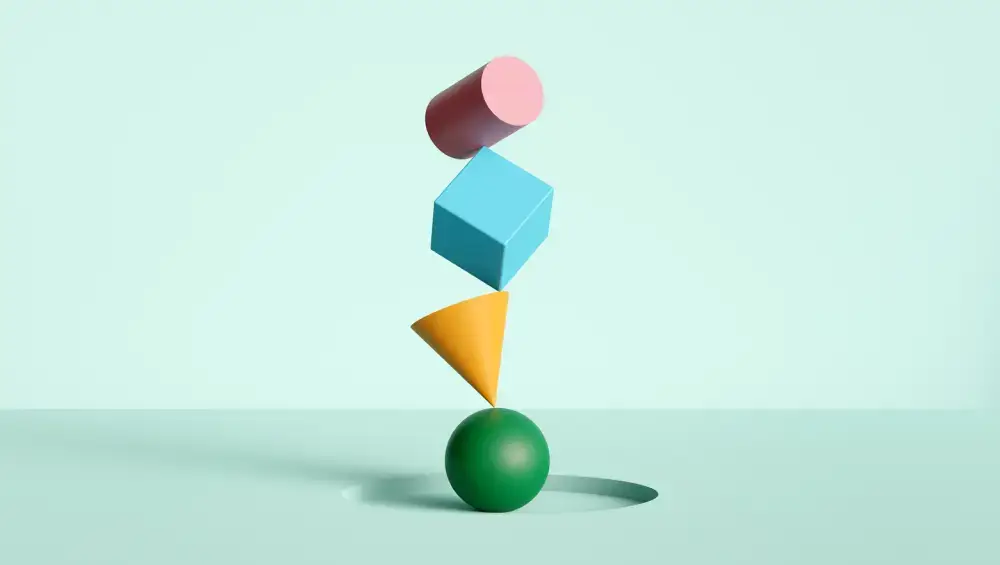 Abstract shapes representing balance