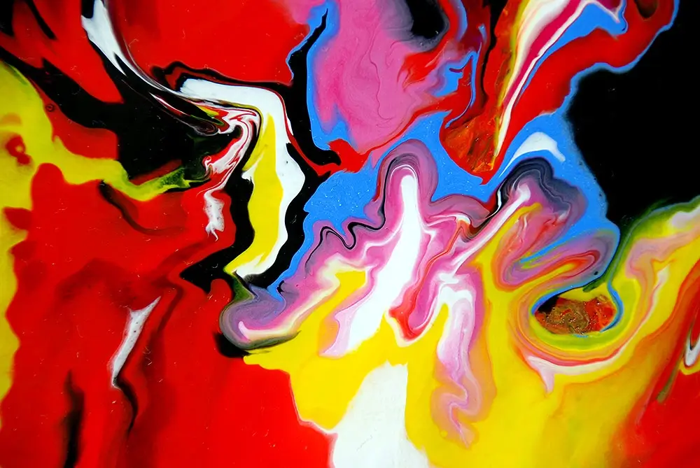 Abstract colorful fluid art representing creativity